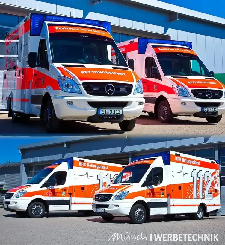 Rettungswagen DRK – Einsatz- & Sonderfahrzeuge von Münch Werbetechnik Siegen