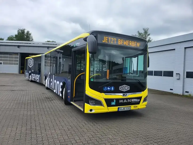 Linienbus MAN Werbebeschriftung – Fahrzeugbeschriftung von Münch Werbetechnik Siegen