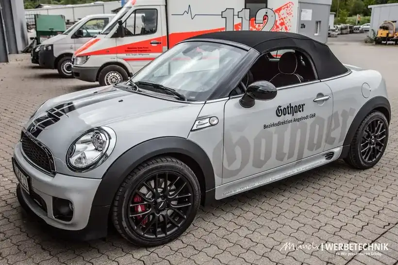 MINI Cabrio Gothaer – Fahrzeugbeschriftung von Münch Werbetechnik Siegen