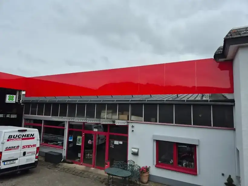 Gebäudebeschriftung Buchen Landtechnik – Glas, Fassade & Gebäude von Münch Werbetechnik Siegen