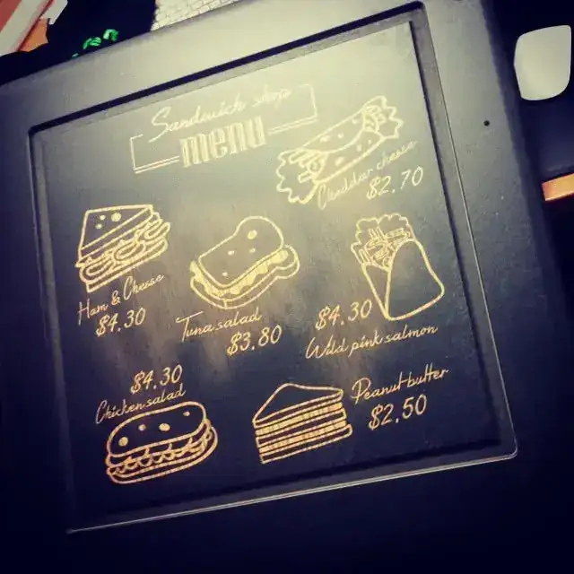 Menütafel Sandwich Shop – Schilder & Leitsysteme von Münch Werbetechnik Siegen