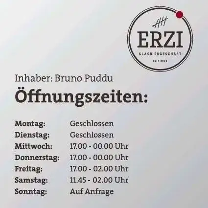 Öffnungszeiten ERZI Glasbiergeschäft – Schilder & Leitsysteme von Münch Werbetechnik Siegen