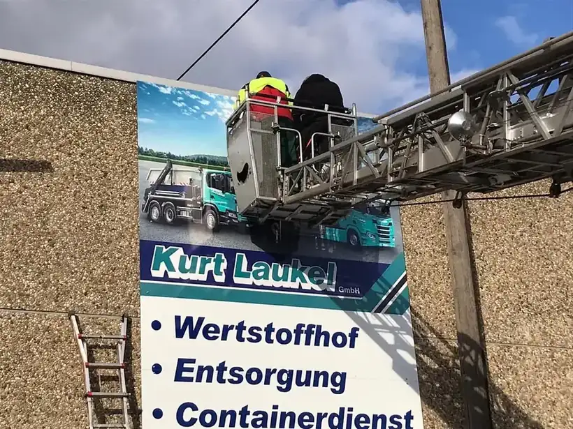 Werbeschild Kurt Laukel Containerdienst – Schilder & Leitsysteme von Münch Werbetechnik Siegen